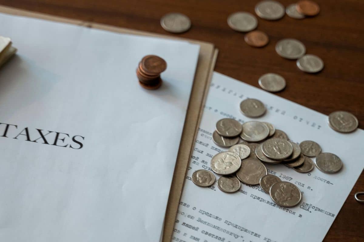 Tax concept with coins